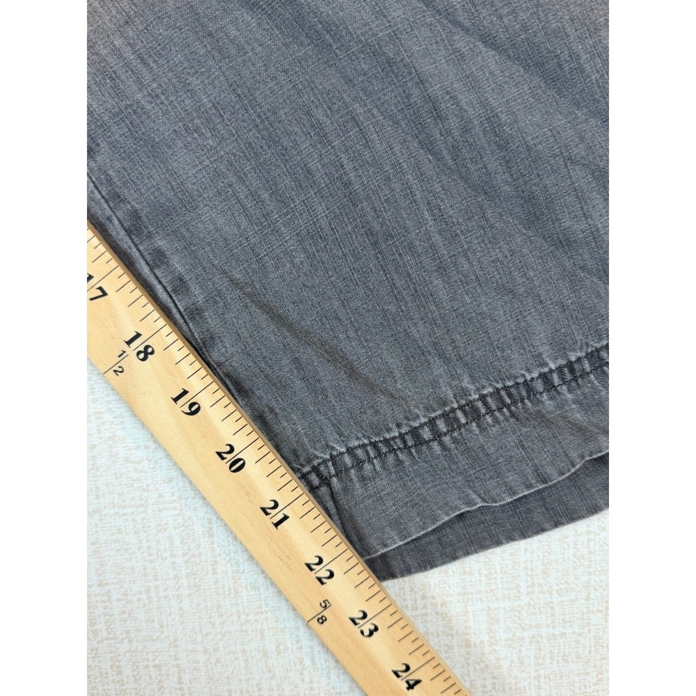 NWT Splendid Womens Black Lyocell Wide Leg Cropped Drawstring Pants •L• Coastal - Picture 7 of 8